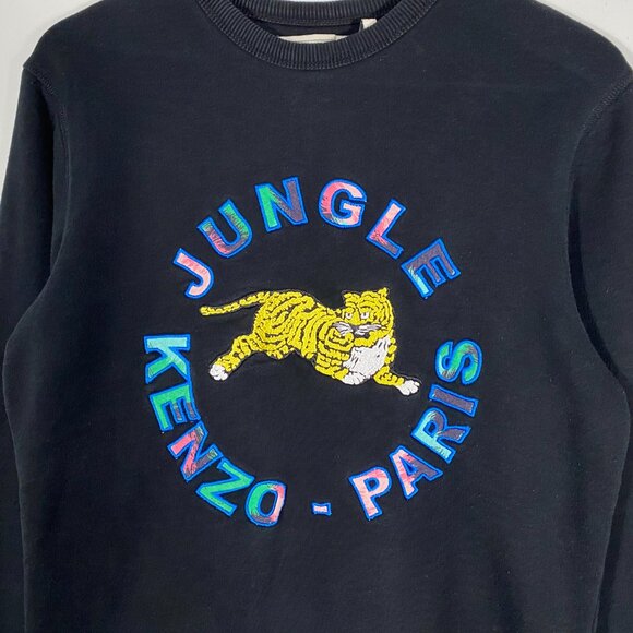 KENZO x H&M Round Neck Jungle Kenzo Sweatshirt Black mens size small - Picture 3 of 6